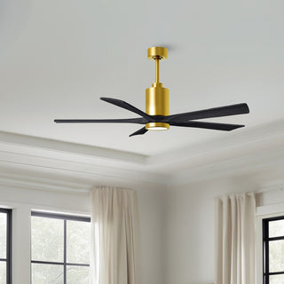 Patricia-5 60" Ceiling Fan in Brushed Brass