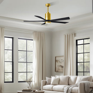 Patricia-5 60" Ceiling Fan in Brushed Brass