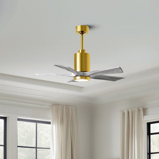 Patricia-5 42" Ceiling Fan in Brushed Brass