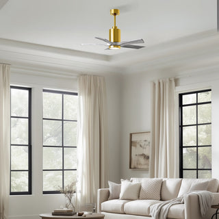 Patricia-5 42" Ceiling Fan in Brushed Brass
