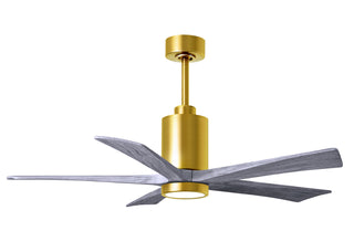 Matthews Fan Company - PA5-BRBR-BW-52 - 52" Ceiling Fan - Patricia-5 - Brushed Brass