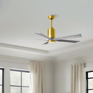 Patricia-5 60" Ceiling Fan in Brushed Brass