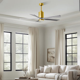 Patricia-5 60" Ceiling Fan in Brushed Brass