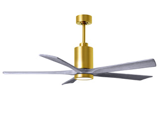 Matthews Fan Company - PA5-BRBR-BW-60 - 60" Ceiling Fan - Patricia-5 - Brushed Brass