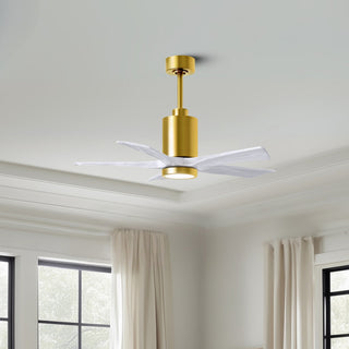 Patricia-5 42" Ceiling Fan in Brushed Brass