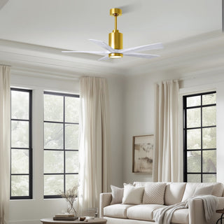 Patricia-5 52" Ceiling Fan in Brushed Brass