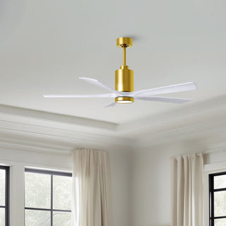 Patricia-5 60" Ceiling Fan in Brushed Brass
