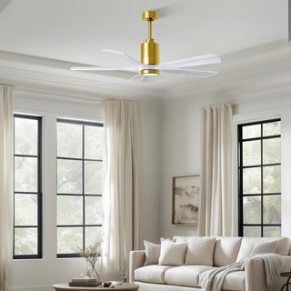 Patricia-5 60" Ceiling Fan in Brushed Brass