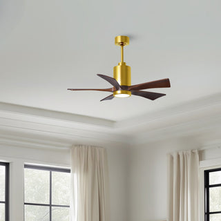 Patricia-5 42" Ceiling Fan in Brushed Brass