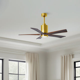 Patricia-5 52" Ceiling Fan in Brushed Brass