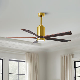 Patricia-5 60" Ceiling Fan in Brushed Brass