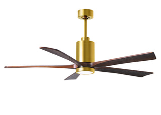 Matthews Fan Company - PA5-BRBR-WA-60 - 60" Ceiling Fan - Patricia-5 - Brushed Brass