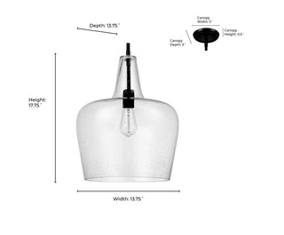 Puckette 1-Light Pendant Light Brushed Nickel