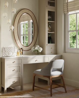Andar Mirror in Natural/Dark Walnut