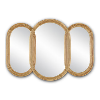 Currey and Company - 1000-0128 - Mirror - Triboa - Natural/Khaki