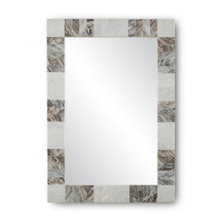 Currey and Company - 1000-0132 - Mirror - Elena - White/Brown