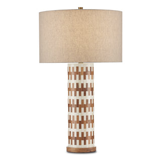 Currey and Company - 6000-0824 - One Light Table Lamp - Tia - White/Natural