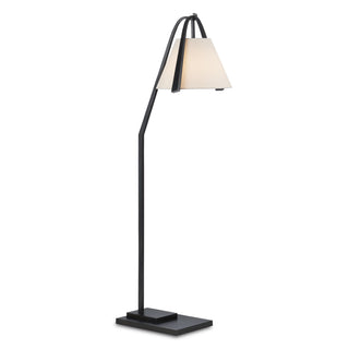 Currey and Company - 8000-0122 - One Light Floor Lamp - Frey - Satin Black