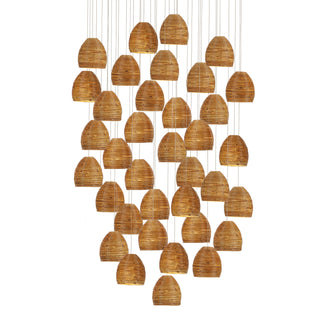 Currey and Company - 9000-1004 - 36 Light Pendant - Beehive - Natural/Silver
