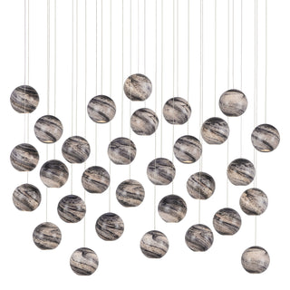 Currey and Company - 9000-1010 - 30 Light Pendant - Palatino - Earth with Speckles/Silver