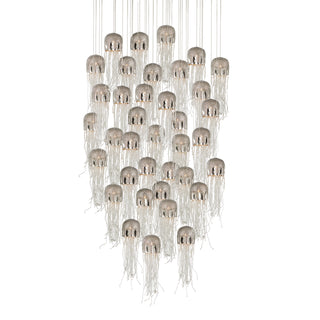Currey and Company - 9000-1032 - 36 Light Pendant - Medusa - Nickel/Clear/Silver