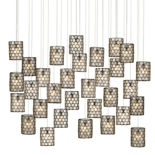 Currey and Company - 9000-1052 - 30 Light Pendant - Regatta - Natural/Cupertino/Silver