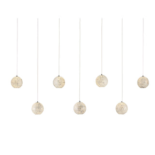 Currey and Company - 9000-1061 - Seven Light Pendant - Finhorn - Natural/Silver