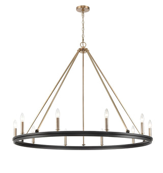 Millennium - 9510-MB/MG - Ten Light Chandelier - Carruth - Matte Black/Modern Gold