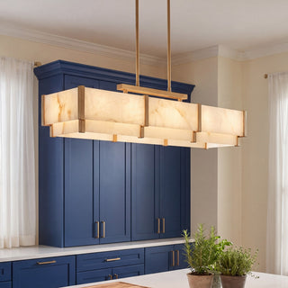 Orleans Five Light Linear Chandelier in Distressed Gold