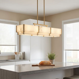 Orleans Five Light Linear Chandelier in Distressed Gold