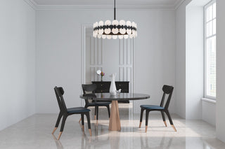 Boca Six Light Chandelier in Matte Black