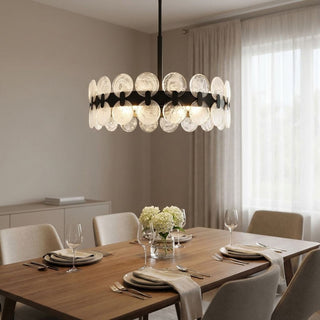 Boca Six Light Chandelier in Matte Black