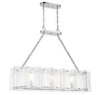 Savoy House - 1-8203-3-109 - Three Light Linear Chandelier - Genry - Polished Nickel