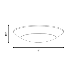 LED Disc Light in Black