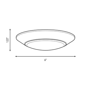 LED Disc Light in Black