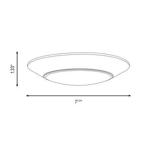 LED Disc Light in Black