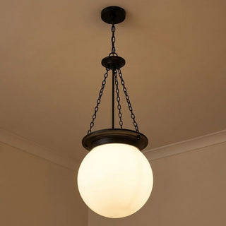 Manor Three Light Pendant in Matte Black