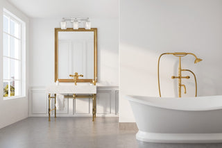 Garnet Three Light Bathroom Vanity in Polished Nickel
