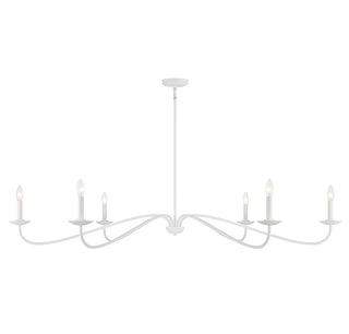 Meridian - M100119BQW - Six Light Chandelier - Bisque White