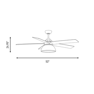 52" Ceiling Fan in Distressed White