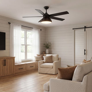 52" Ceiling Fan in Matte Black