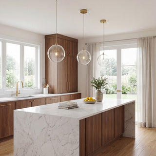 LED Pendant in Natural Brass