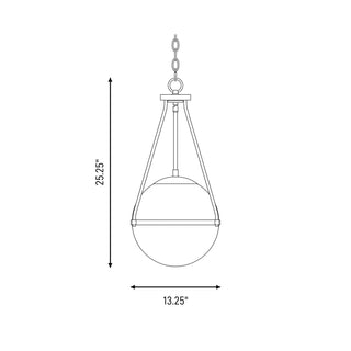 One Light Pendant in Matte Black