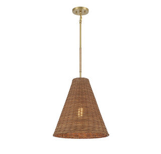 Meridian - M7036NRNB - One Light Pendant - Natural Brass