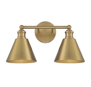 Meridian - M80063NB - Two Light Bathroom Vanity - Natural Brass