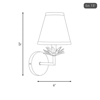 One Light Wall Sconce in True Gold