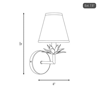 One Light Wall Sconce in White