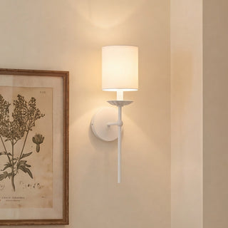 One Light Wall Sconce in White