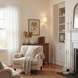 One Light Wall Sconce in White