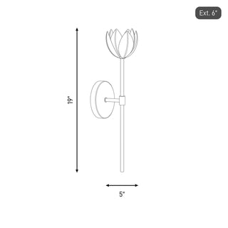 One Light Wall Sconce in True Gold